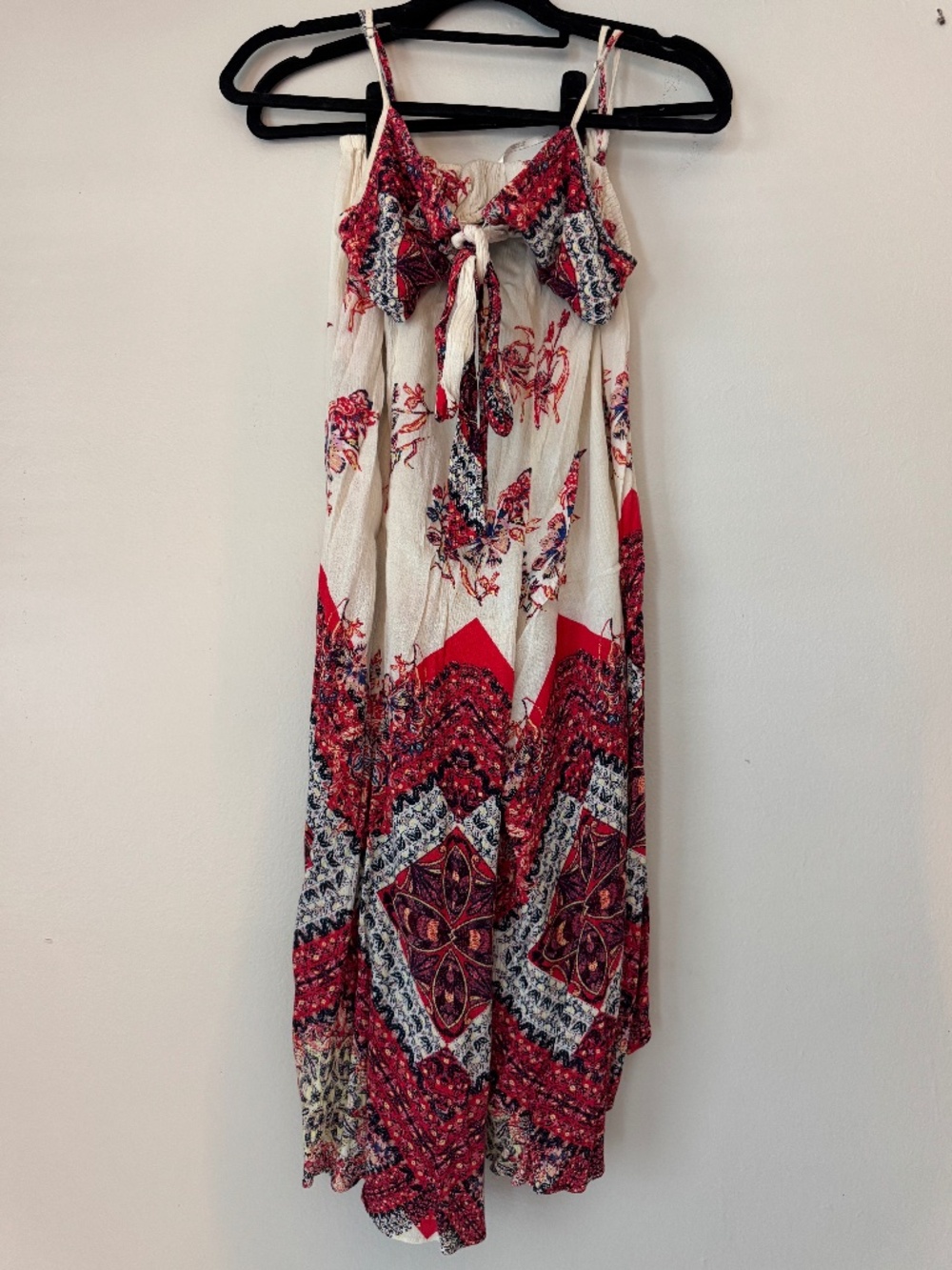 Free People Bella Cutout Wide Leg Crop Woven Gauze Jumpsuit Boho XS